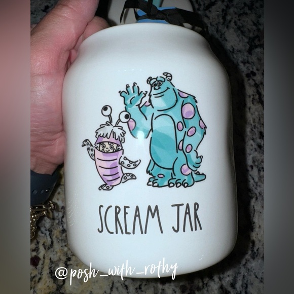 Rae Dunn Disney Pixar Monsters Inc Scream Jar Canister, NWT - Picture 3 of 5